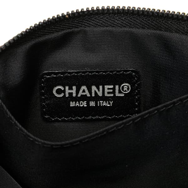 Pre-owned Chanel New Travel Line Nylon Pouch Black