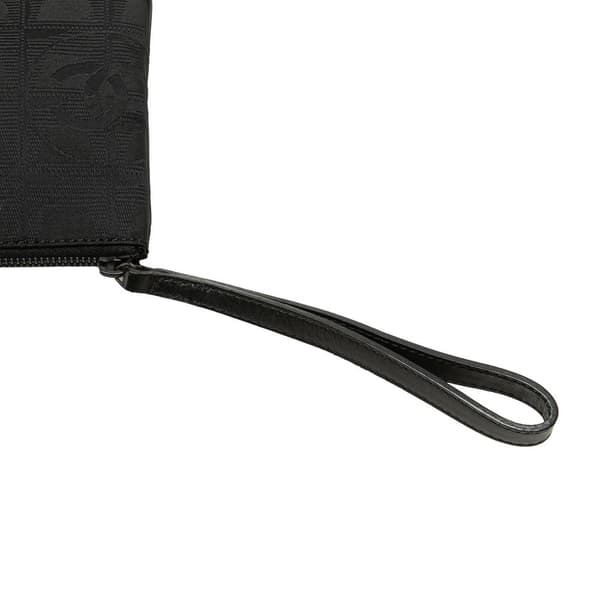 Pre-owned Chanel New Travel Line Nylon Pouch Black