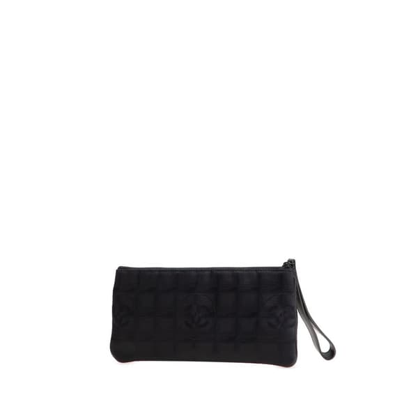 Pre-owned Chanel New Travel Line Nylon Pouch Black