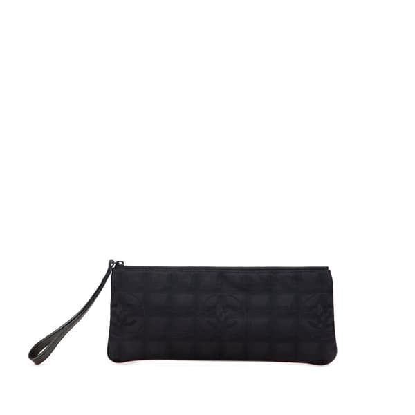 Pre-owned Chanel New Travel Line Nylon Pouch Black