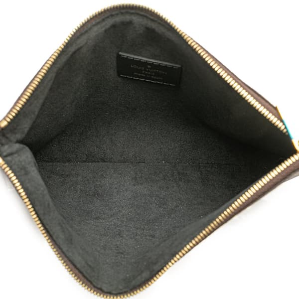 Pre-owned Louis Vuitton Monogram Patches City Pouch Brown