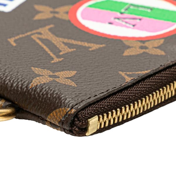 Pre-owned Louis Vuitton Monogram Patches City Pouch Brown