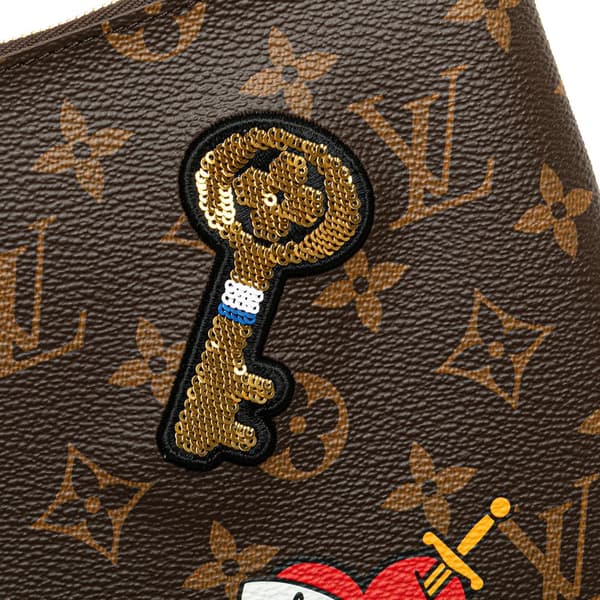 Pre-owned Louis Vuitton Monogram Patches City Pouch Brown