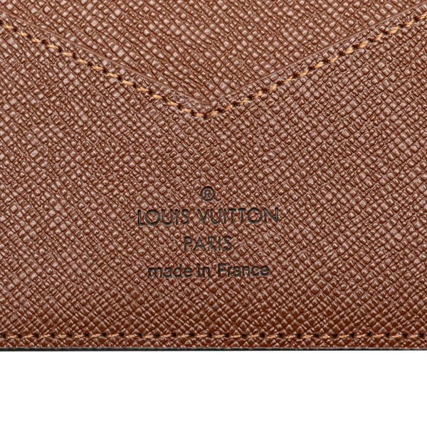 Pre-owned Louis Vuitton Monogram Passport Cover Brown