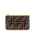 Miniatyrbilde 1 av 10: Pre-owned Fendi Zucca Embossed Leather Coin Pouch Brown