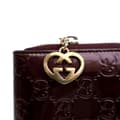 Miniatyrbild 7 av 10: Pre-owned Gucci Patent Guccissima Zip Around Long Wallet Red