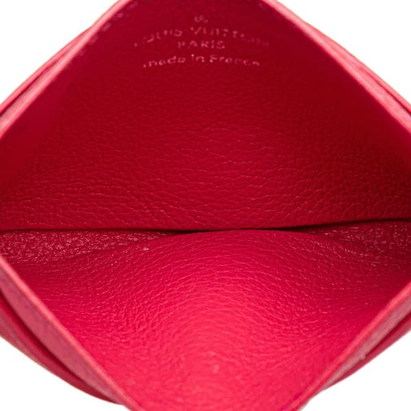 Pre-owned Louis Vuitton LockMe Card Holder Pink