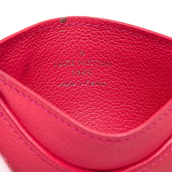 Pre-owned Louis Vuitton LockMe Card Holder Pink