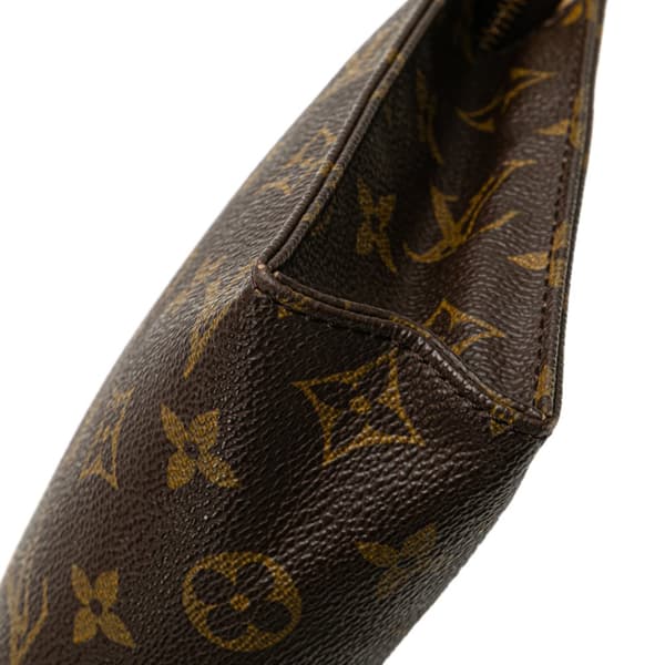 Pre-owned Louis Vuitton Monogram Toiletry Pouch 19 Brown
