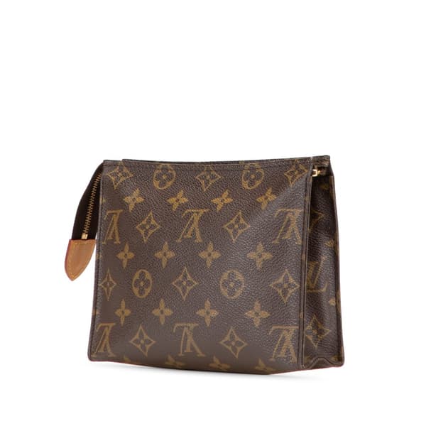 Pre-owned Louis Vuitton Monogram Toiletry Pouch 19 Brown