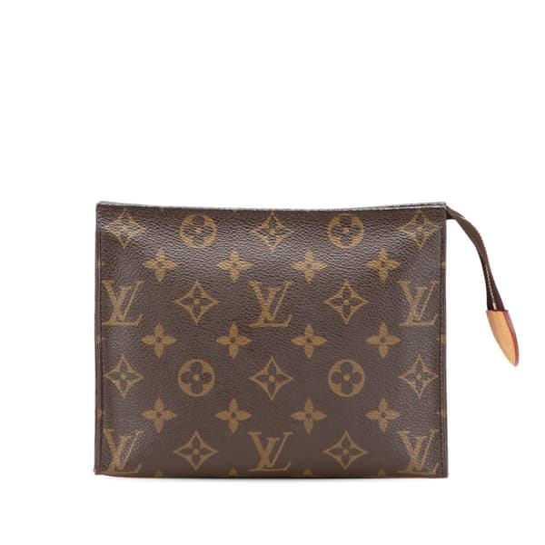 Pre-owned Louis Vuitton Monogram Toiletry Pouch 19 Brown