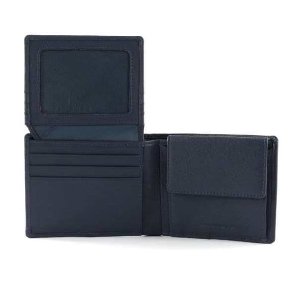 PIQUADRO Akron Herrplånbok Med Flip Up M Blu Oltremare [92844] - PORTE MONNAIE