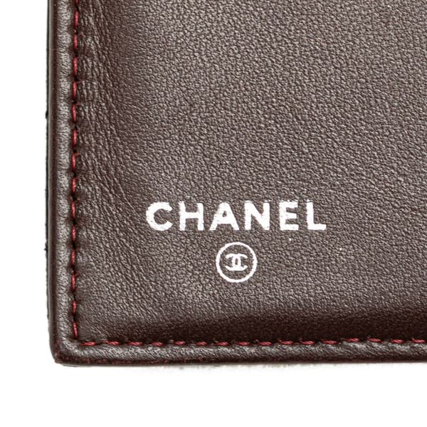 Pre-owned Chanel Small CC Quilted Lambskin Flap Wallet Black