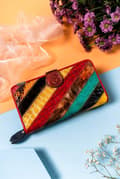 Miniatyrbillede 2 af 11: Stor damepung i læder med patchwork-mønster fra Lumarko!