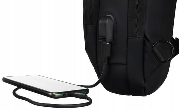 Solid ryggsäck-axelväska med USB-port Lumarko!