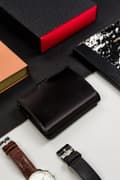 Miniatyrbillede 4 af 11: Stor herrepung i læder med RFID-system fra Lumarko!