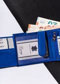 Miniatyrbild 10 av 11: Stor herrplånbok i naturläder i horisontell orientering från Lumarko!