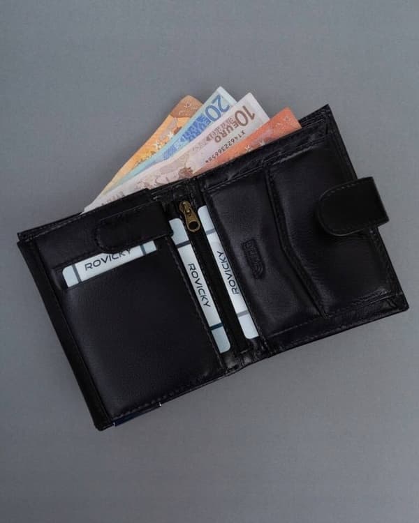 Stor herrplånbok i läder med RFID-system från Lumarko!