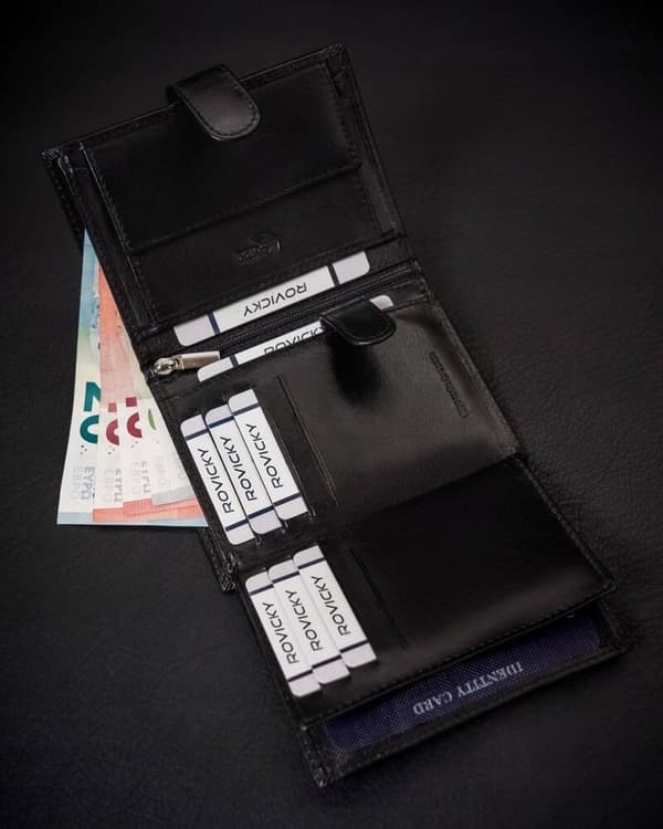 Stor herretunge i ægte læder med RFID-system fra Lumarko!