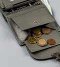 Miniatyrbild 10 av 11: Mellanstor damplånbok i läder med tryckknappsförslutning från Lumarko!