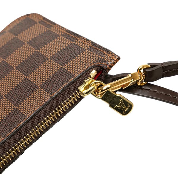 Pre-owned Louis Vuitton Damier Ebene Neverfull PM Pouch Brown