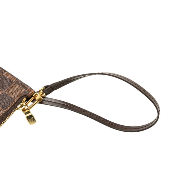 Pre-owned Louis Vuitton Damier Ebene Neverfull PM Pouch Brown