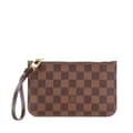 Miniatyrbillede 1 af 10: Pre-owned Louis Vuitton Damier Ebene Neverfull PM Pouch Brown