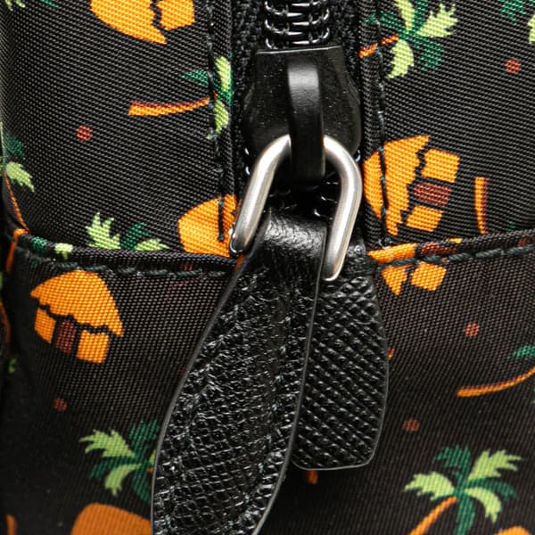 Pre-owned Prada Small Tessuto Saint Palm Cosmetic Pouch Black