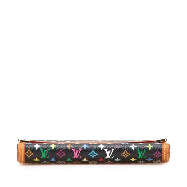 Pre-owned Louis Vuitton Monogram Multicolore Porte Tresor International Wallet Black