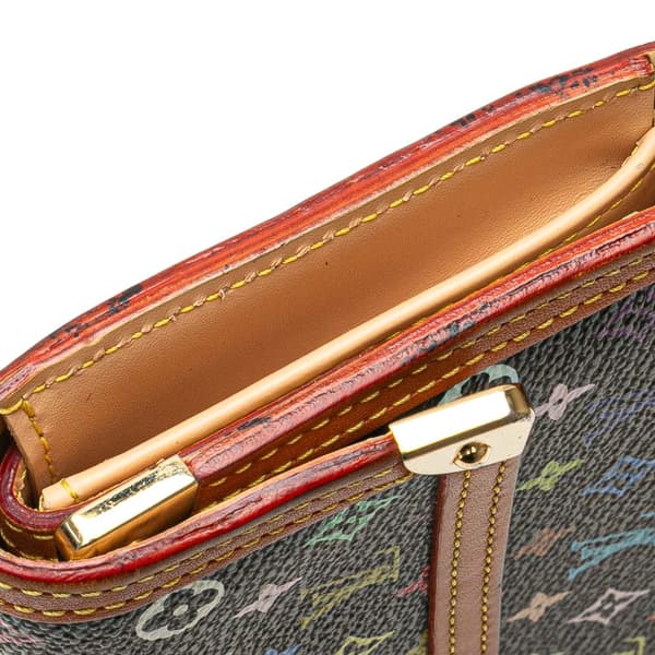 Pre-owned Louis Vuitton Monogram Multicolore Porte Tresor International Wallet Black