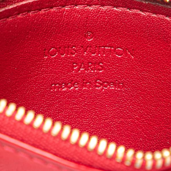 Pre-owned Louis Vuitton Monogram Vernis Pochette Cles Red