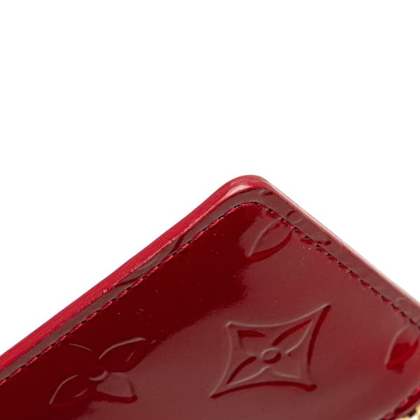 Pre-owned Louis Vuitton Monogram Vernis Pochette Cles Red