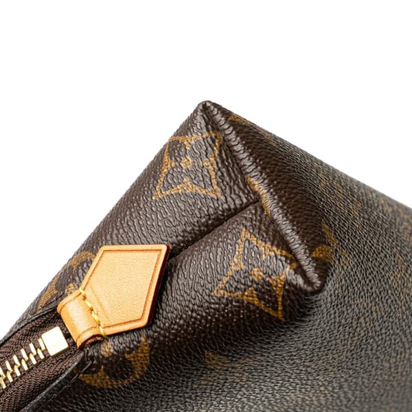 Pre-owned Louis Vuitton Monogram Cosmetic Pouch GM Brown