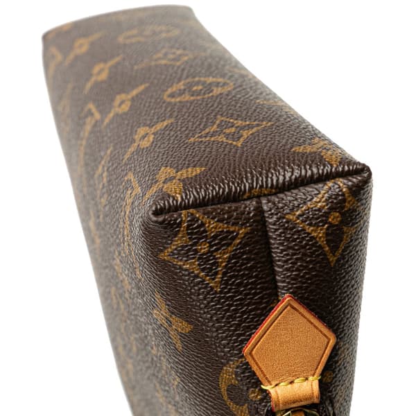 Pre-owned Louis Vuitton Monogram Cosmetic Pouch GM Brown