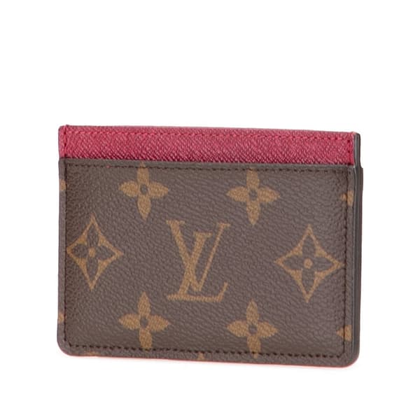 Pre-owned Louis Vuitton Monogram Card Holder Brown