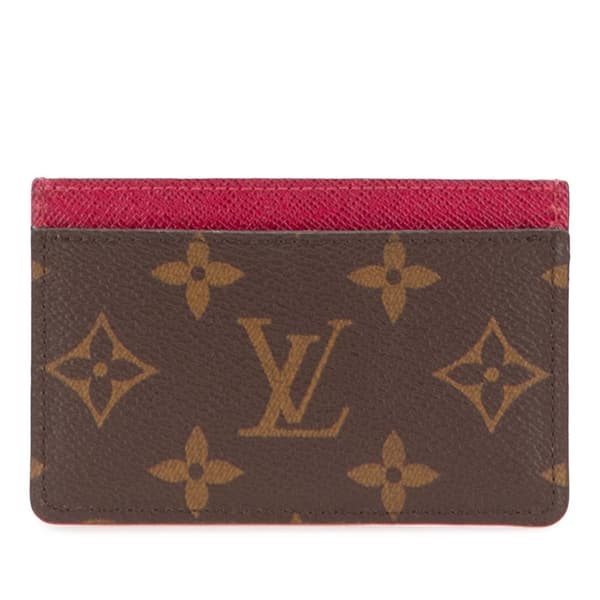 Pre-owned Louis Vuitton Monogram Card Holder Brown