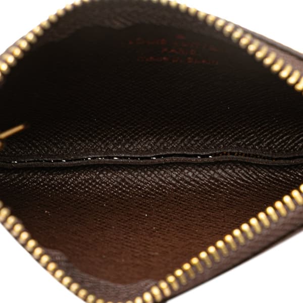 Pre-owned Louis Vuitton Damier Ebene Pochette Cles Brown