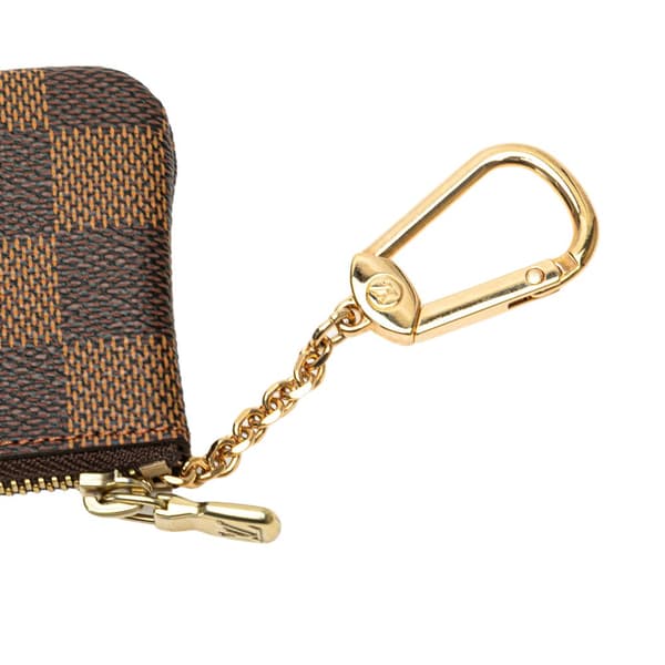 Pre-owned Louis Vuitton Damier Ebene Pochette Cles Brown