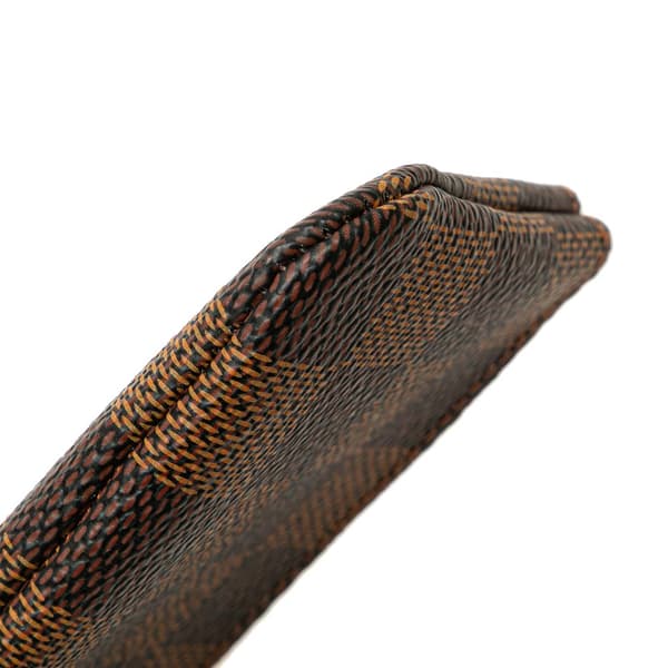 Pre-owned Louis Vuitton Damier Ebene Pochette Cles Brown