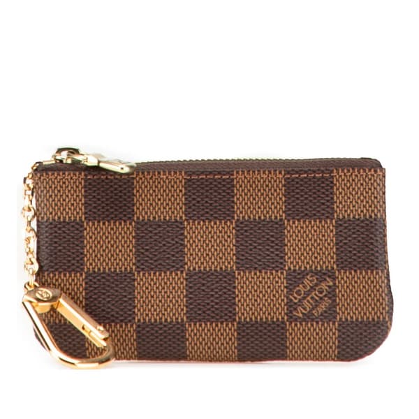 Pre-owned Louis Vuitton Damier Ebene Pochette Cles Brown