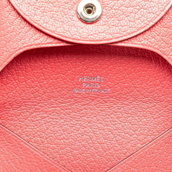 Pre-owned Hermès Chevre Mysore Bastia Coin Pouch Pink