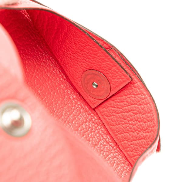 Pre-owned Hermès Chevre Mysore Bastia Coin Pouch Pink