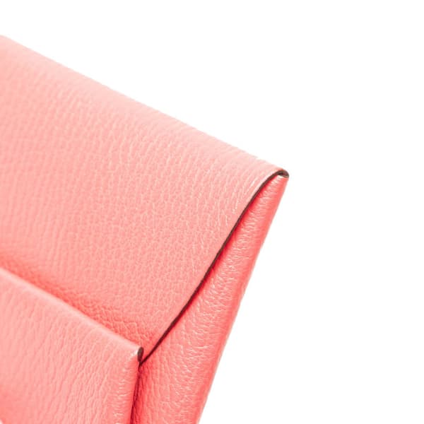 Pre-owned Hermès Chevre Mysore Bastia Coin Pouch Pink