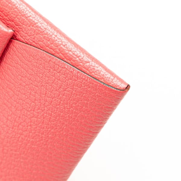 Pre-owned Hermès Chevre Mysore Bastia Coin Pouch Pink