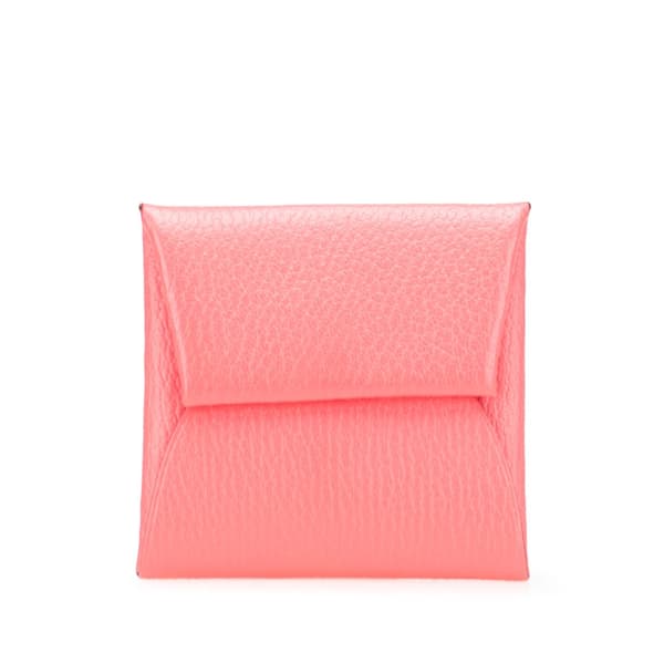 Pre-owned Hermès Chevre Mysore Bastia Coin Pouch Pink