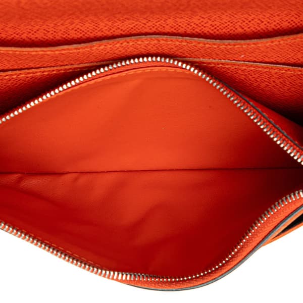 Pre-owned Louis Vuitton Epi Emilie Wallet Orange