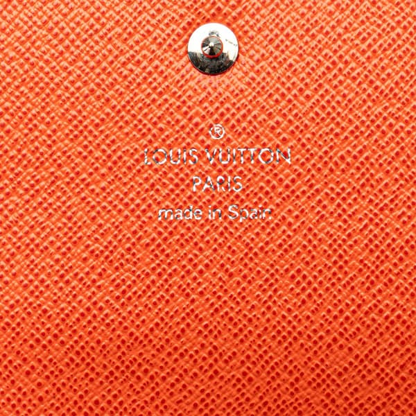 Pre-owned Louis Vuitton Epi Emilie Wallet Orange