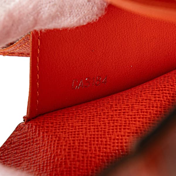 Pre-owned Louis Vuitton Epi Emilie Wallet Orange