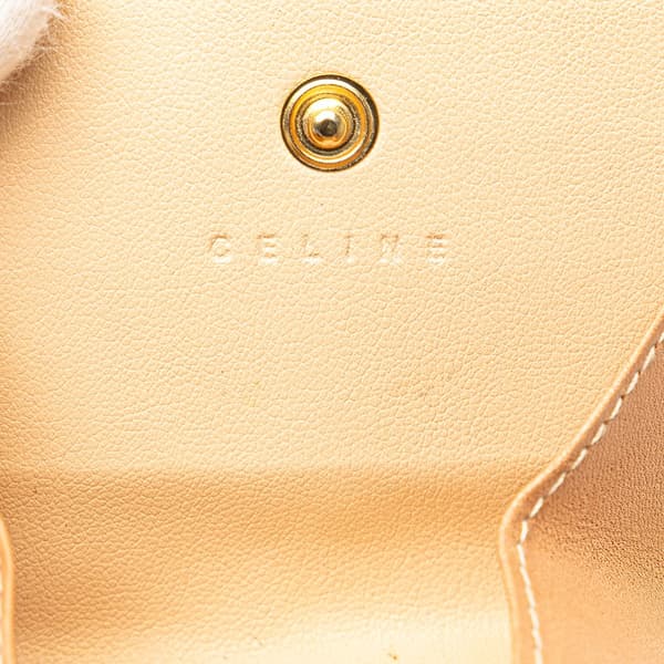 Pre-owned Celine Macadam Coated Canvas Coin Pouch Brown