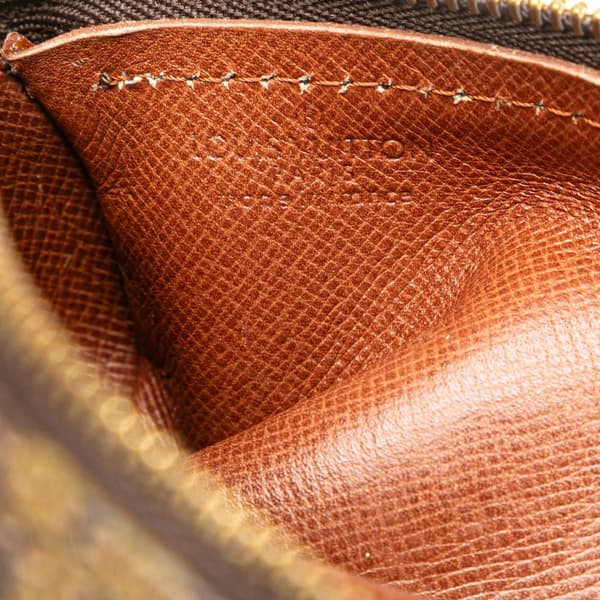 Pre-owned Louis Vuitton Monogram Trousse Ronde Pouch 20 Brown